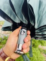 (Olive) BMW Premium Umbrella 16 Ribs- Spot Handle - Image 3