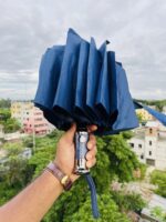 (Blue) BMW Premium Umbrella 16 Ribs- Spot Handle - Image 3