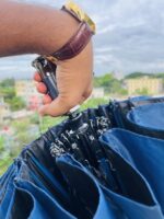 (Blue) BMW Premium Umbrella 16 Ribs- Spot Handle - Image 4