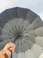 (Black) BMW Premium Umbrella 16 Ribs- Spot Handle - Image 4