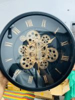 Premium Mechanical Wall Clock (Black)