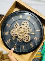 Premium Mechanical Wall Clock (Black) - Image 4