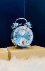Metal Bedside Double Twin Bell Alarm Clock with Nigth Light - Image 2